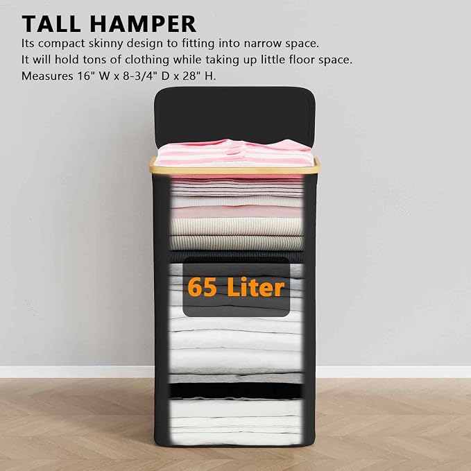 SpaceAid Slim Laundry Hamper - Image 2