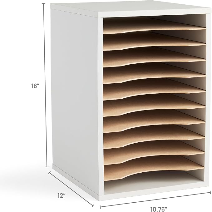 Safco Vertical Literature Organizer, 11 Compartments, Office and Classroom - Image 6