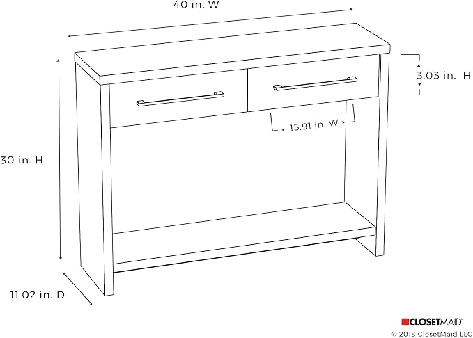 ClosetMaid 1662 Console Table - Image 3