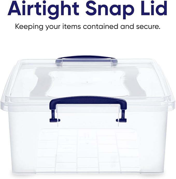 Superio Storage Bins with Lids, Stackable Totes, BPA Free, Odor Free, Organizer - Image 4