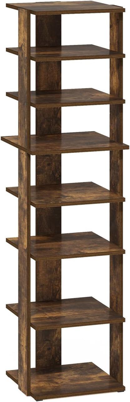 Furinno Compact Vertical Shoe Rack, 8-Tier Narrow Shoe Organizer, Free Standing - Image 6
