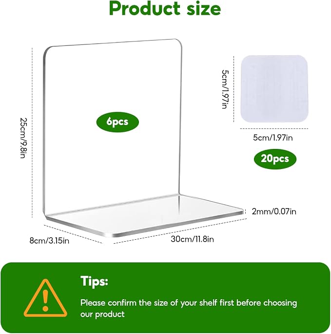 Thickened Closet Shelf Dividers Closet Shelf Organizers and Storage Acrylic - Image 6