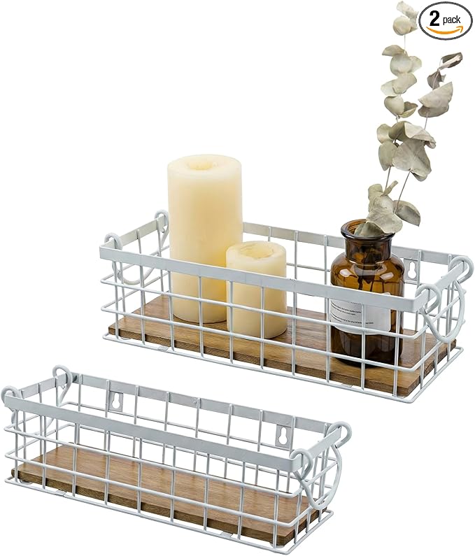 MyGift 13 and 12 Inch Nesting Storage Baskets by MyGiftHome