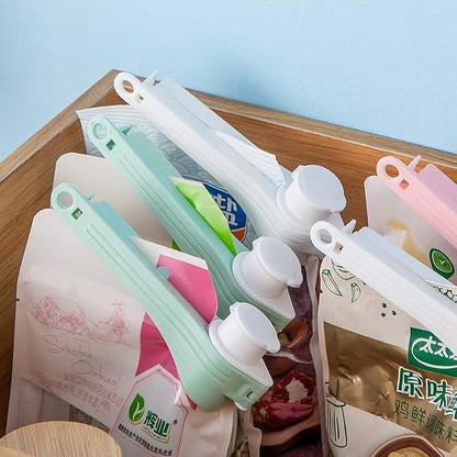 4pcs Bag Spout Clip +4pcs Adhesive Hooks | Food Clip Set - Image 6