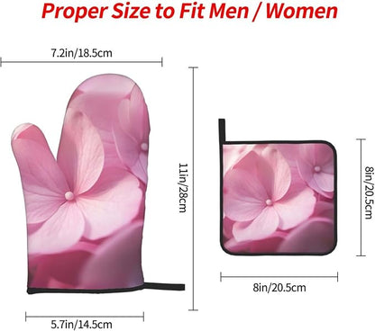 Oven Mitts and Pot Holders Sets of 3 Flower Petals Oven Mitts 3 Pcs Heat - Image 2