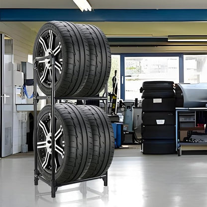 Tire Rack, Tire Storage Rack Stand Garage Storage Shelf Organizer | Rolling - Image 6