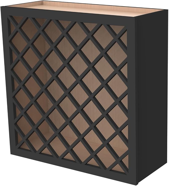Solid Wood RTA Wine Bottle Rack Wall Cabinet by CozyHommie