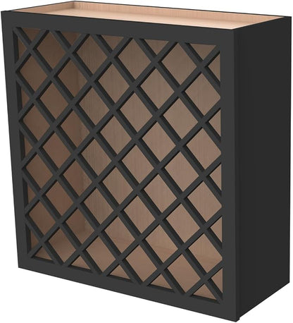 Solid Wood RTA Wine Bottle Rack Wall Cabinet by CozyHommie