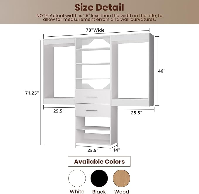 ROOMTEC Modular Closet System, Wooden Tower - Image 6