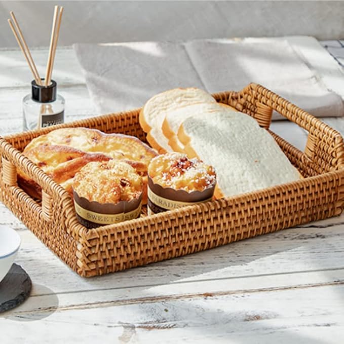 Hand-Woven Rattan Serving Tray - Image 4