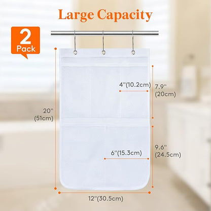 Lifewit Mesh Shower Caddy, 5 Pockets Hanging Shower Organizer - Image 2