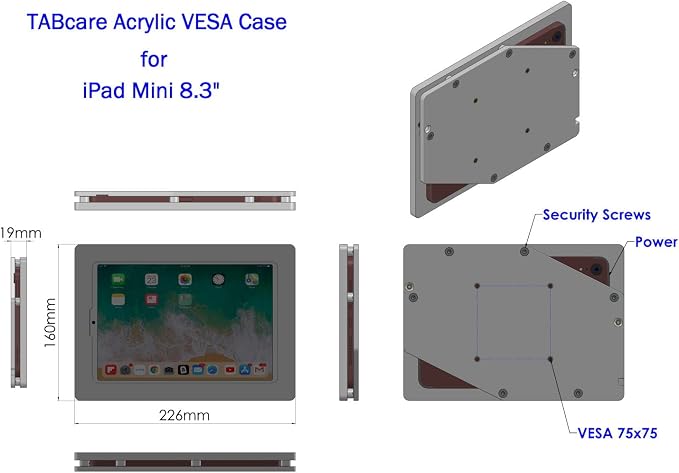 TABcare Anti-Theft Acrylic VESA Enclosure - Image 3