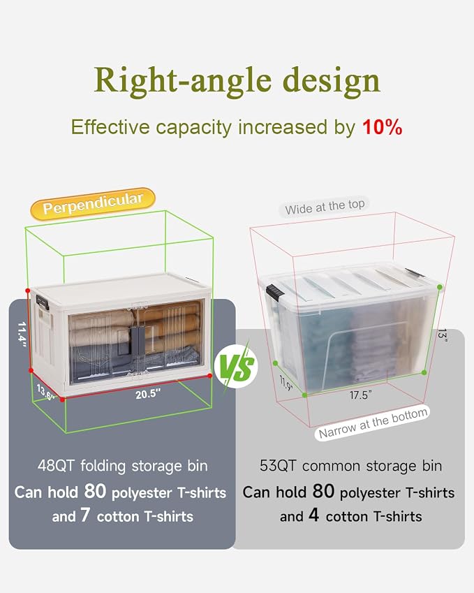 OlarHike 48QT Stackable Storage Bins - Image 3