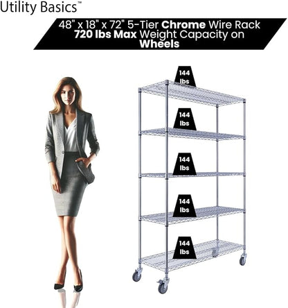 NSF Commercial 5-Tier Wire Shelving - Image 4