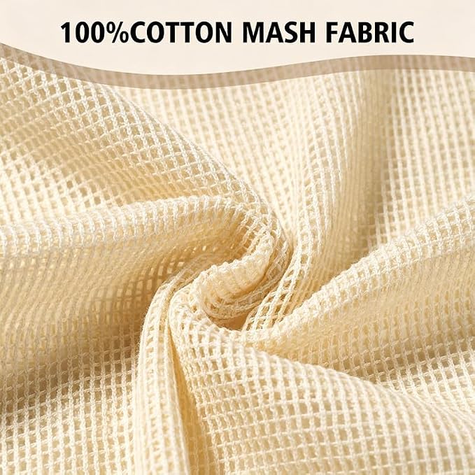 6-Pack Laundry Bags, Durable Cotton Mesh - Image 4