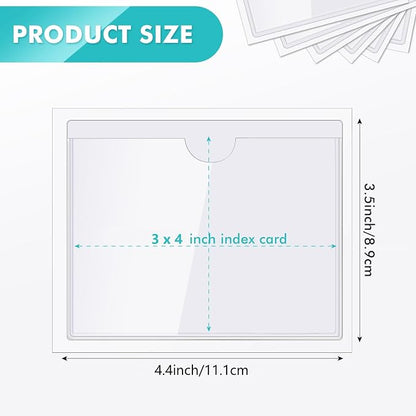 Outus 200 Pack 3.5 x 4.4 Inch Self Adhesive Label Pockets Bulk Plastic Labels - Image 2
