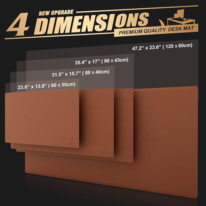 K KNODEL Large Office Leather Desk Mat, Mouse and Keyboard Pad, Computer and - Image 6