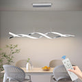 Modern Ceiling Chandelier Light, Acrylic Anti Flicker Pendant Lamp with Remote Control Dimmable 3 Color Mode & Brightness (Warm Cool Neutral Light) for Kitchen Bar