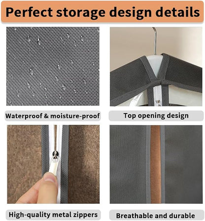 3 Pcs Garment Bags, Hanging Clothes Covers - Image 4