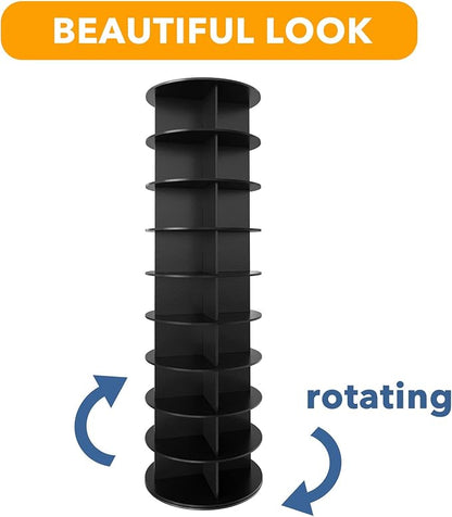 SpaceAid 9 Tier Rotating Shoe Rack Tower, Spinning Shoe Display Lazy Susan - Image 7