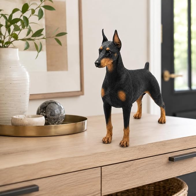 Comfy Hour 7" Doberman Dog Figurine, Realistic Lifelike Animal Statue, Standing - Image 9