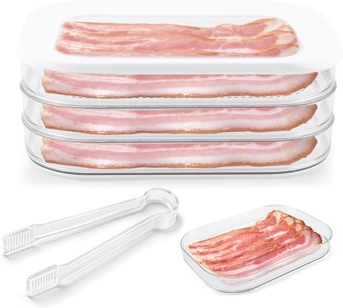 Deli Meat Container for Fridge, 3 Tier Stackable Clear Deli Meats Containers - Image 8