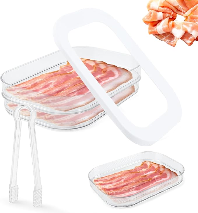 Deli Meat Container for Fridge, 2 Tier Stackable Clear Deli Meats Containers by Unknown