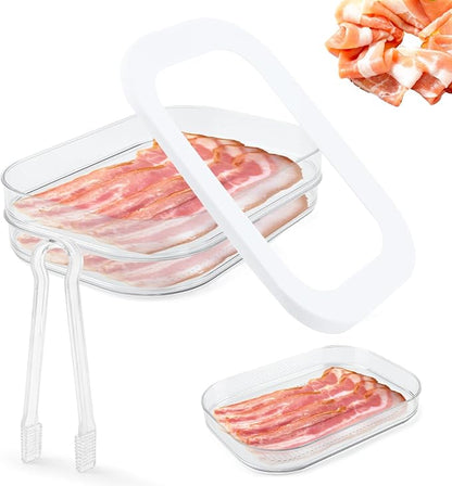 Deli Meat Container for Fridge, 2 Tier Stackable Clear Deli Meats Containers by Unknown