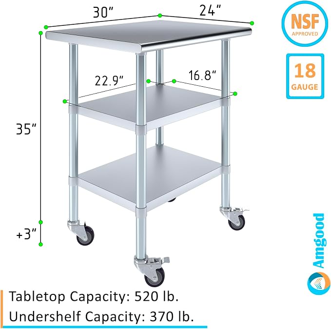 AmGood Stainless Steel Work Table - Image 3