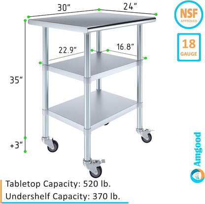 AmGood Stainless Steel Work Table - Image 3