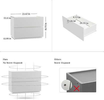 woodtalks Stackable 2 Drawer Dresser, Storage Cabinet - Image 3