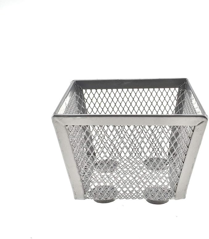 HAHIYO Stackable Paper Clip Mesh Holder cup 2.2" Height 2 Pack Silver Sturdy - Image 8
