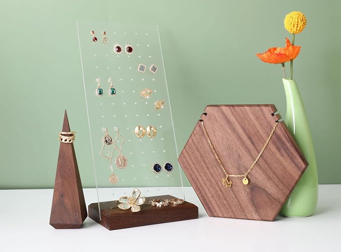 GemeShou walnut earring display - Image 8