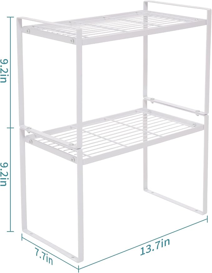 MiaLi Cabinet Organizer Shelf, Stackable Kitchen Bathroom Organizers and Storage - Image 2
