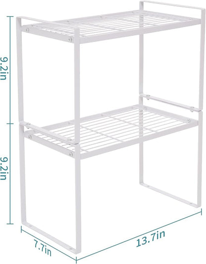 MiaLi Cabinet Organizer Shelf, Stackable Kitchen Bathroom Organizers and Storage - Image 2