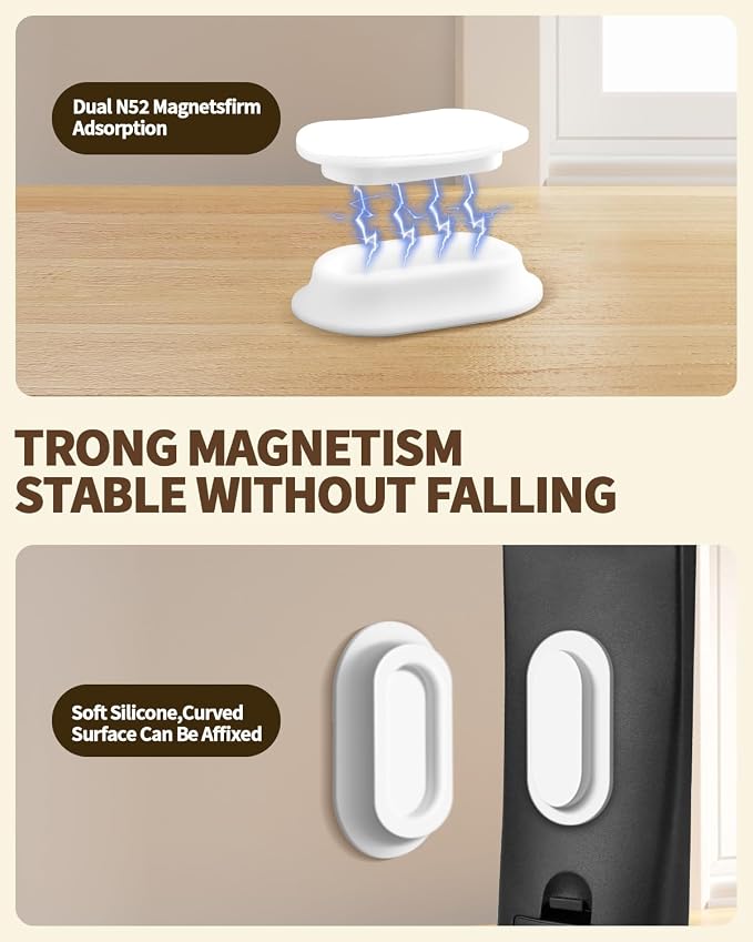 6 Pack Magnetic Remote Control Holder – Upgraded Silicone Magnetic Wall Mount - Image 5