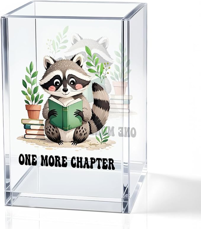 One More Chapter Acrylic Pencil Holder Cup, Book Lover Gifts by QYUVK