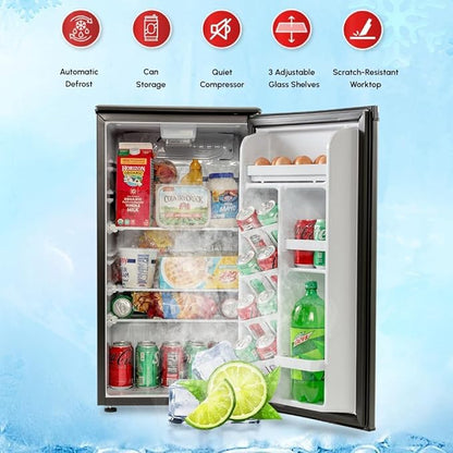 roomwell E-Star 3.3 Cu Ft Mini Fridge without Freezer - Image 4