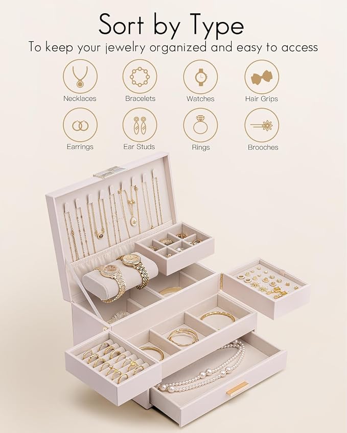 Vlando 3 Layer Jewelry Box - Image 3
