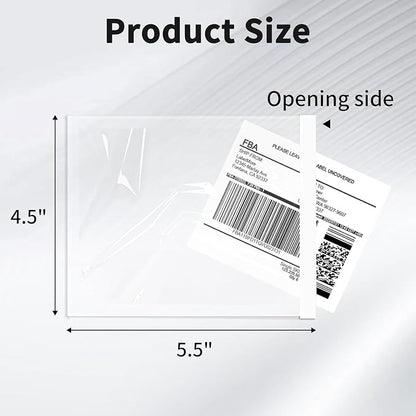 9527 Product 4.5" x 5.5" Clear Adhesive Top Loading Packing List/Shipping Label - Image 2