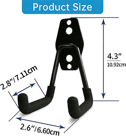 GeeWatom 2 Pack Garage Storage Utility Hooks，Garage Garden Tool Organizer，Steel - Image 2