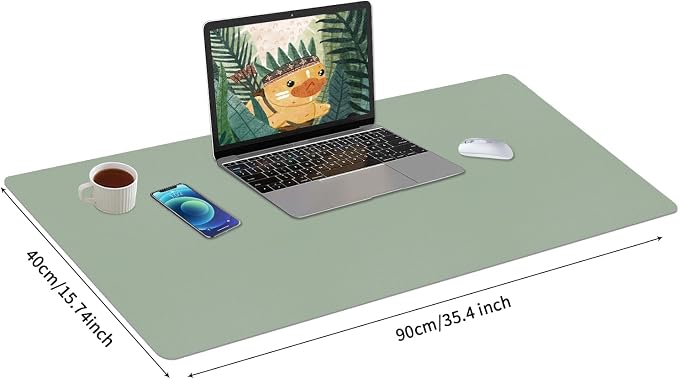 Bloss Leather Desk Mat, Large Mouse Pad, Non-Slip Desk Protector Mat, Leather - Image 5