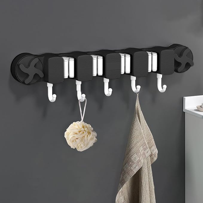Broom Holder - Wall Mount Rack, Suction Utility Stand, Sturdy Easy Install - Image 4