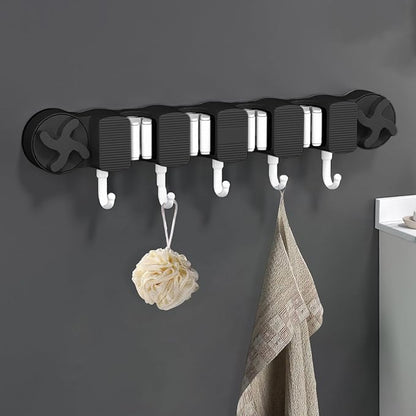 Broom Holder - Wall Mount Rack, Suction Utility Stand, Sturdy Easy Install - Image 4