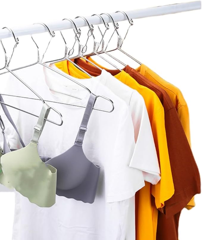 16.5” Wire Hanger 4mm Lockable Hangers 10Pack Stainless Steel Slim Thin Heavy - Image 7