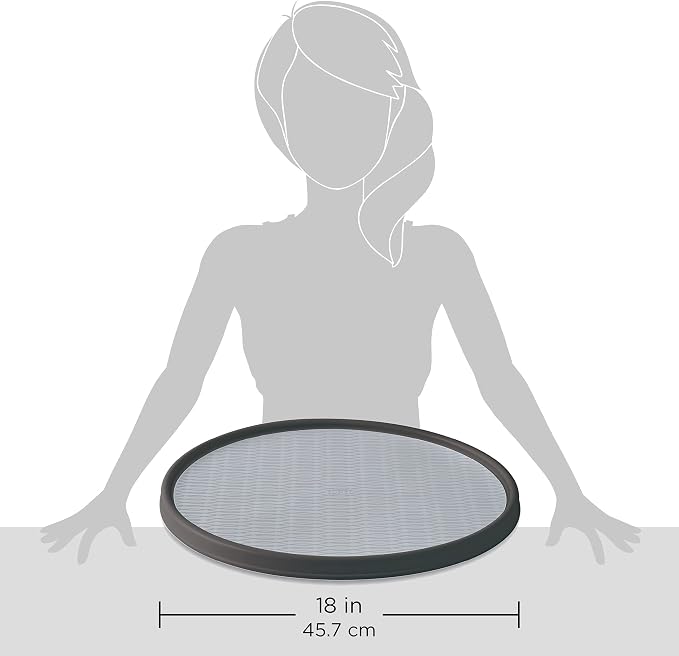 Copco Non-Skid Pantry Cabinet Lazy Susan Turntable, Charcoal/Light Gray - Image 6