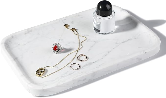 Statuario Marble Vanity Tray by Karibiber