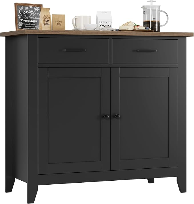 HORSTORS Farmhouse Kitchen Storage Cabinet, Small Buffet, Coffee Bar by HORSTORS