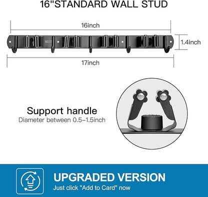 IMILLET 2 Pack Broom and Mop Holder Wall Mounted, Broom Holder Stainless Steel - Image 3