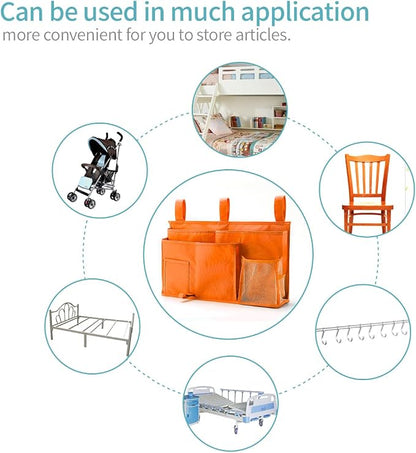 Bseash Bunk Bed Organizer, Bedside Caddy Hanging Bed Organizer Storage Bag 8 - Image 5